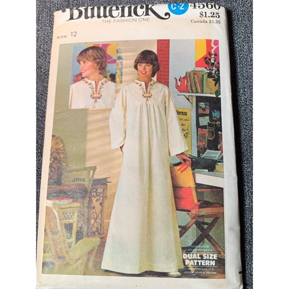 Butterick Misses Caftan Dress with Iron on Transfer Sewing Pattern sz 12 4560 - - Picture 1 of 3
